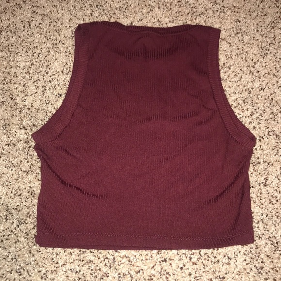 F21 Maroon Ribbed Crop❤️ - Picture 5 of 6